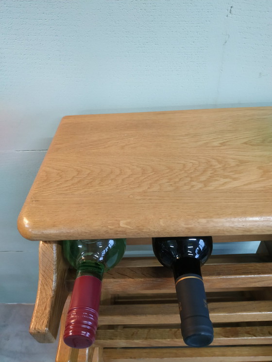 Image 1 of 70er Jahre Skandinavischer Stil Weinregal/Flaschenregal aus Eiche