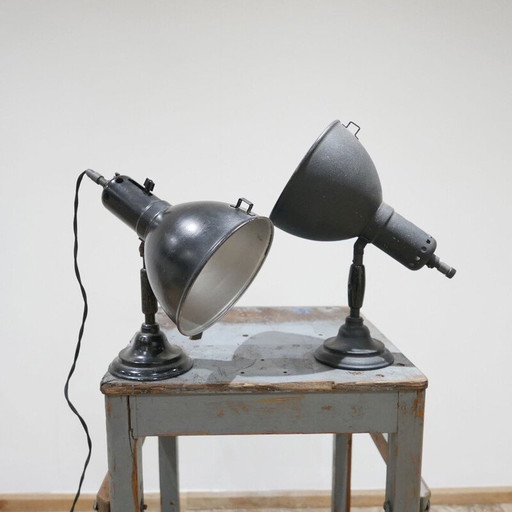 Paar alte Spotlampen von Kandem, Deutschland 1930