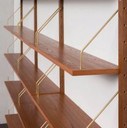 Modulares Bücherregal mit 18 Regalen aus Teakholz im Stil von Poul Cadovius, 1970S