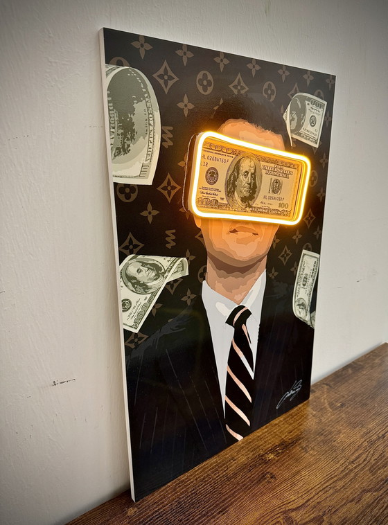 Image 1 of LedMansion Belfort Geld Regen Gelb PopArt Wandkunst Led Lampe