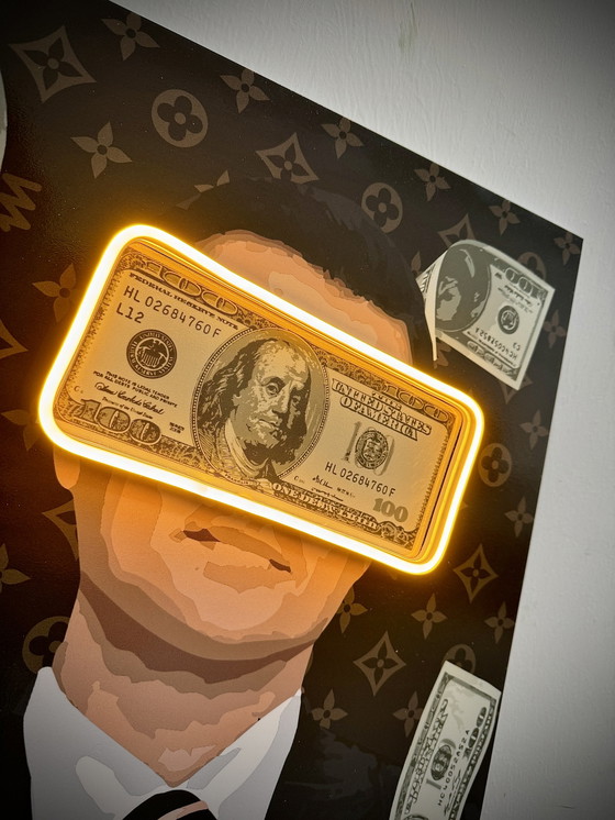 Image 1 of LedMansion Belfort Geld Regen Gelb PopArt Wandkunst Led Lampe