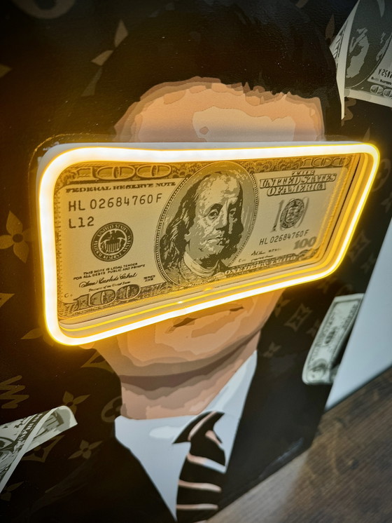 Image 1 of LedMansion Belfort Geld Regen Gelb PopArt Wandkunst Led Lampe