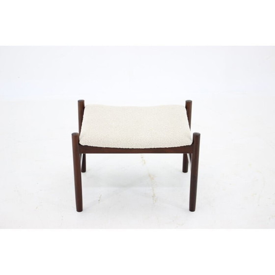 Image 1 of Dänischer Vintage-Hocker aus Bouclé