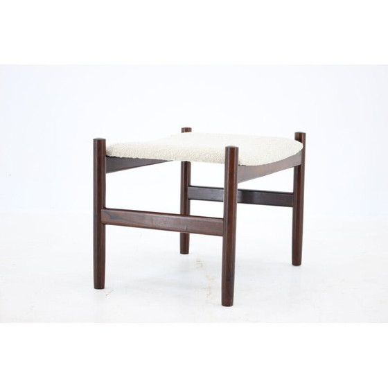 Image 1 of Dänischer Vintage-Hocker aus Bouclé