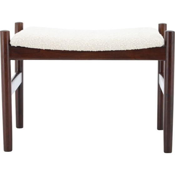 Image 1 of Dänischer Vintage-Hocker aus Bouclé