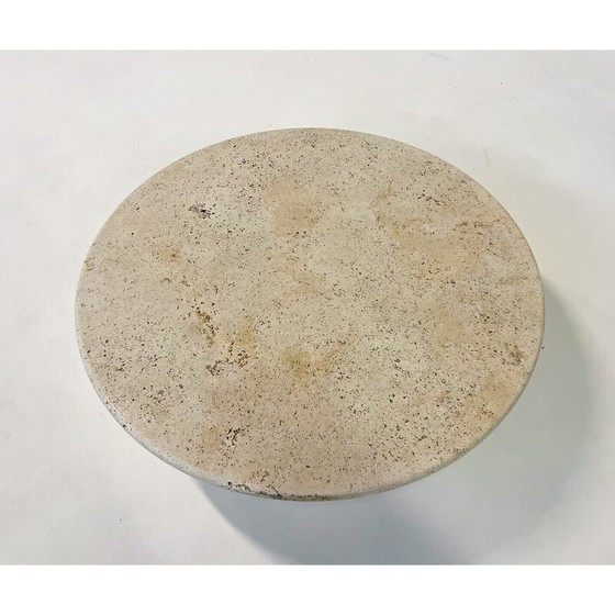 Image 1 of Runder Couchtisch aus Travertin, Italien