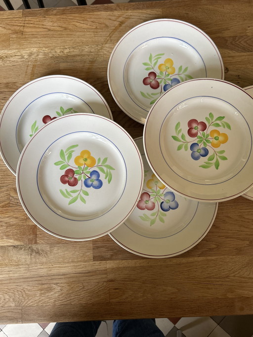 Set Von 6 Tellern Vintage Ceranord