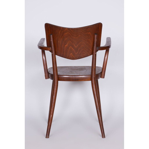 Vintage Art Deco Stuhl aus Buche von Radomir Hofman für Ton, Tschechoslowakei 1940