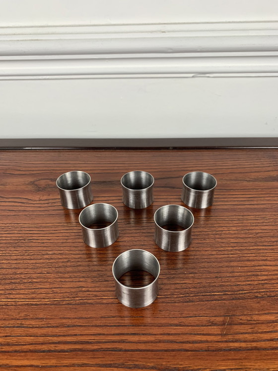 Image 1 of Set mit 6 Serviettenringen aus Edelstahl