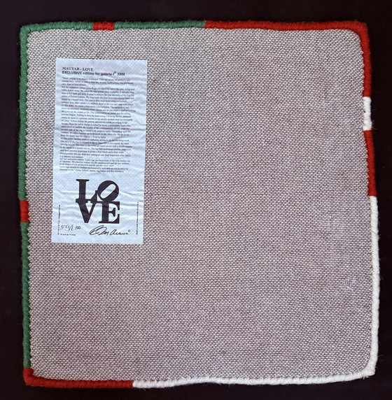 Image 1 of Robert Indiana: "Magyarische Liebe". Teppichboden.