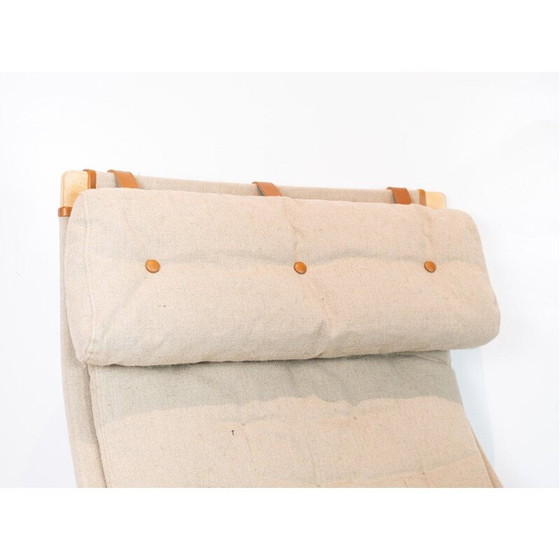 Image 1 of Vintage Pernille Sessel mit Hocker von Bruno Mathsson und Dux 1960s