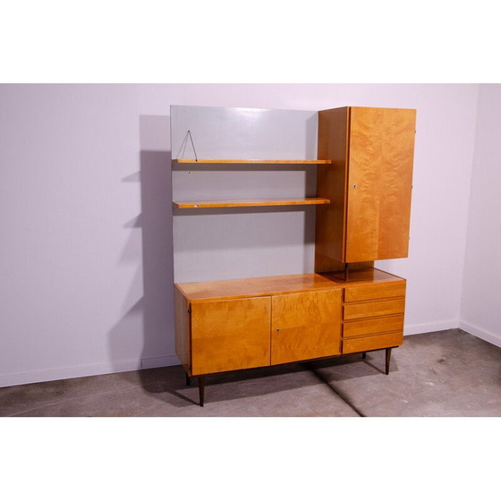 Image 1 of Vintage-Wandschrank aus Buche und Esche für Up Závody, Tschechoslowakei 1960
