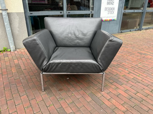 Cor Sessel aus schwarzem Leder