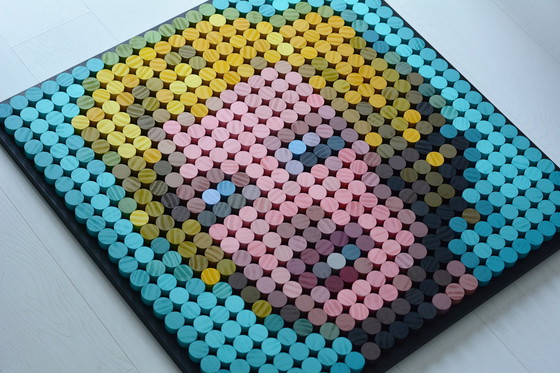 Image 1 of Marilyn Monroes hölzernes Kunstporträt