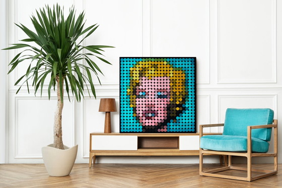 Image 1 of Marilyn Monroes hölzernes Kunstporträt