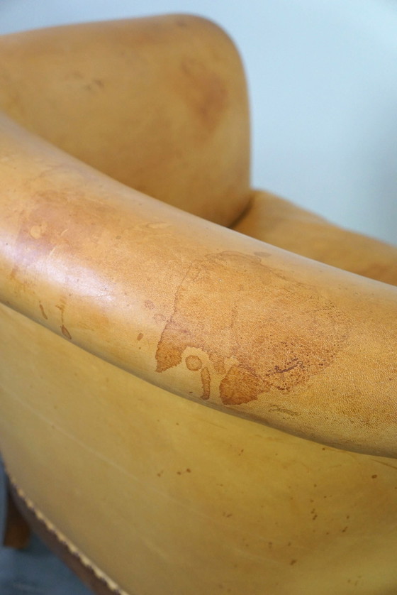 Image 1 of Set aus 2 Clubsesseln und einem Sofa, cognacfarbenes Leder und Rollen