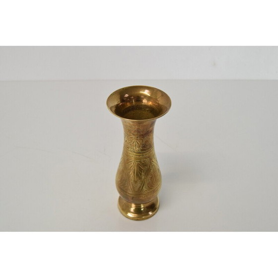 Image 1 of Vintage-Vase aus Messing, Indien 1960er Jahre