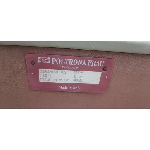 Vintage Thf Sessel aus Holz und Leder von Poltrona Frau, 1990