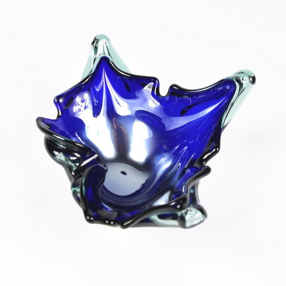 Image 1 of Aschenbecher aus Kobaltglas Murano, Italien 1970er Jahre