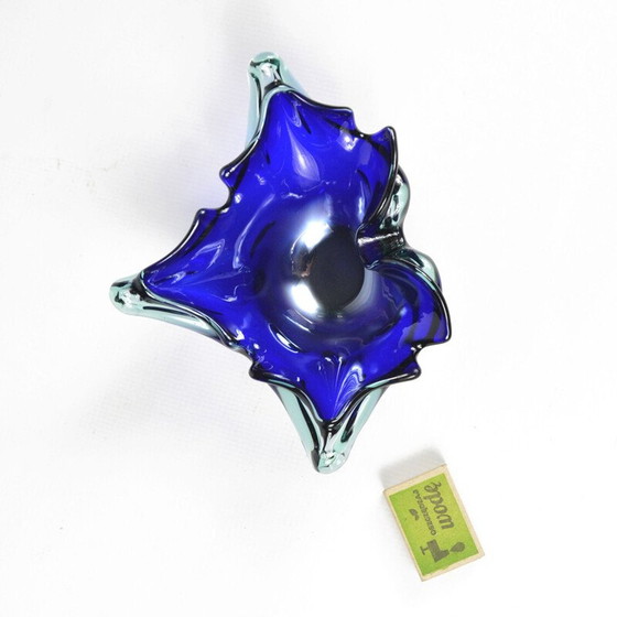 Image 1 of Aschenbecher aus Kobaltglas Murano, Italien 1970er Jahre