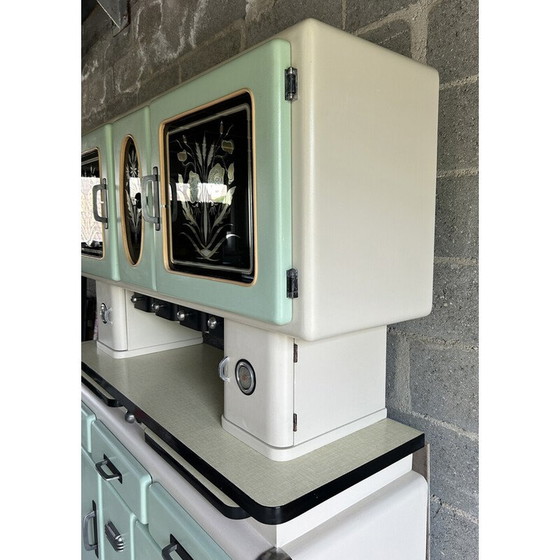 Image 1 of Vintage "Malin" Anrichte aus Holz und Aluminium, 1950