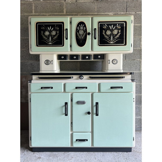 Image 1 of Vintage "Malin" Anrichte aus Holz und Aluminium, 1950