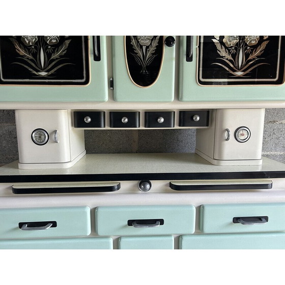 Image 1 of Vintage "Malin" Anrichte aus Holz und Aluminium, 1950