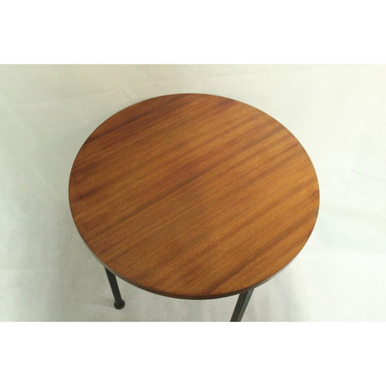Image 1 of Skandinavischer runder Vintage Couchtisch aus Teakholz, 1970