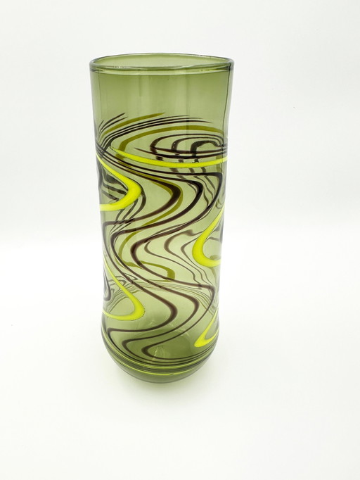 Satz von 3 X Lauscha Vasen Kugel Glas