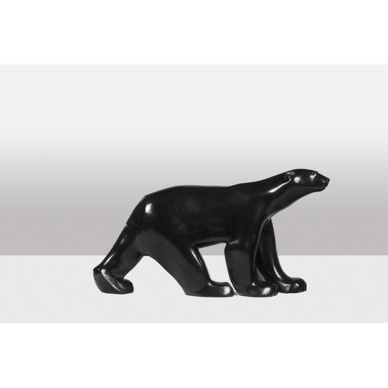 Image 1 of Alte Bronzeskulptur "Weißer Bär" von François Pompon für Atelier Valsuani, 2006