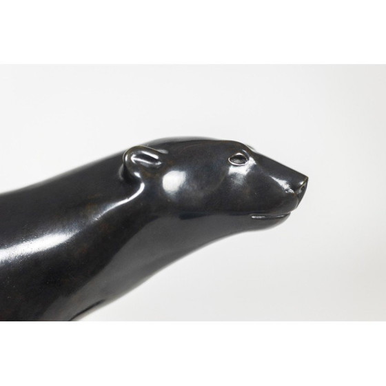 Image 1 of Alte Bronzeskulptur "Weißer Bär" von François Pompon für Atelier Valsuani, 2006