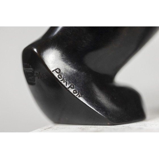 Image 1 of Alte Bronzeskulptur "Weißer Bär" von François Pompon für Atelier Valsuani, 2006