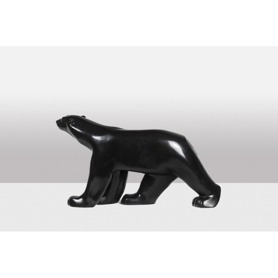 Image 1 of Alte Bronzeskulptur "Weißer Bär" von François Pompon für Atelier Valsuani, 2006