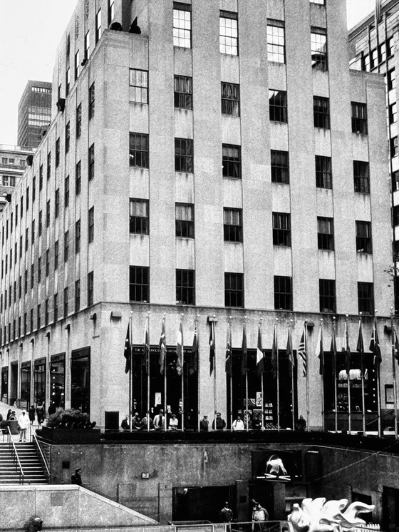 Image 1 of Michel Pinel 1949-2022 Wunderschönes Foto Von New York Im Winter Mit Schlittschuhläufern