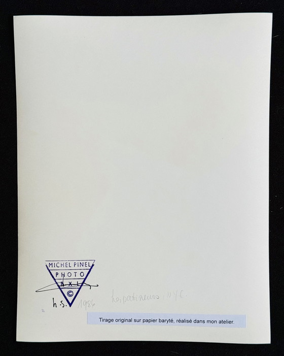 Image 1 of Michel Pinel 1949-2022 Wunderschönes Foto Von New York Im Winter Mit Schlittschuhläufern