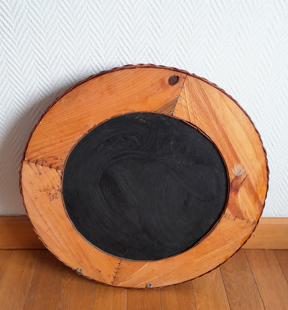 Image 1 of Hexenspiegel aus Vintage-Rattan