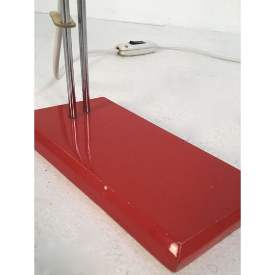 Image 1 of Rote Schreibtischlampe von Josef Hurka für Lidokov