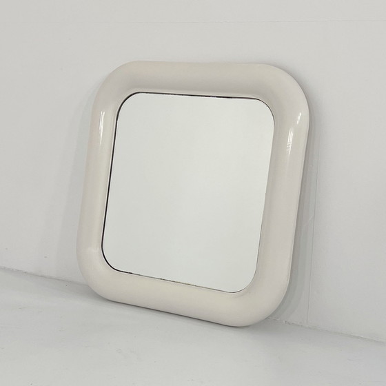 Image 1 of Weißer Delfo-Spiegel von Sergio Mazza für Artemide, 1960er Jahre