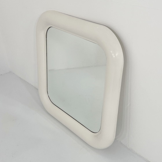 Image 1 of Weißer Delfo-Spiegel von Sergio Mazza für Artemide, 1960er Jahre