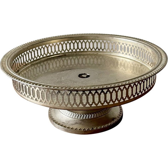 Image 1 of Vintage-Obstschale aus versilbertem Metall