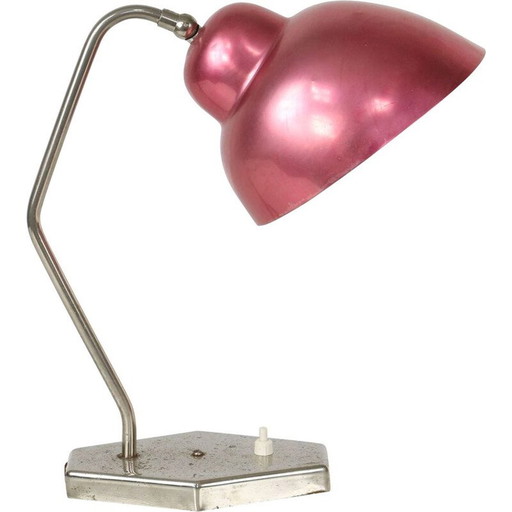Mid Century rote Tischlampe, 1960er Jahre