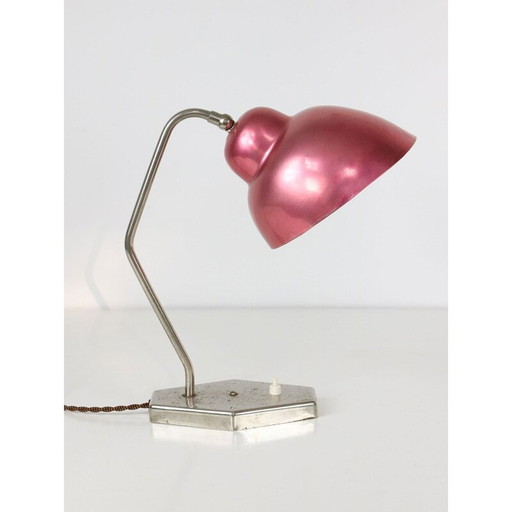 Mid Century rote Tischlampe, 1960er Jahre