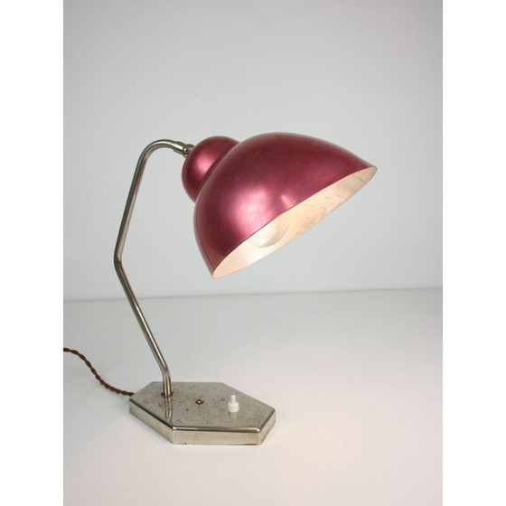 Image 1 of Mid Century rote Tischlampe, 1960er Jahre