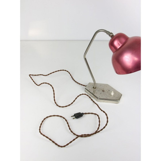 Image 1 of Mid Century rote Tischlampe, 1960er Jahre