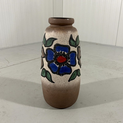 Westdeutschland Vase Blumendekor Bodenvase 1960'S