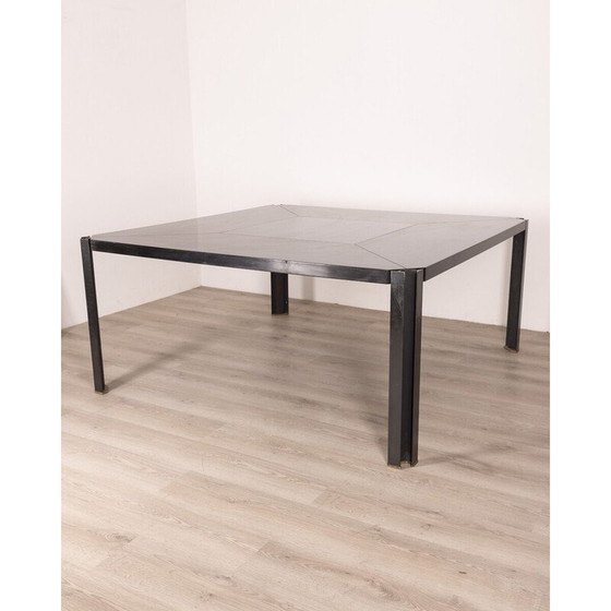 Image 1 of Alter Esstisch Modell T210 aus Stahl und Polyester von Osvaldo Borsani für Progetti Tecno, Italien 1970