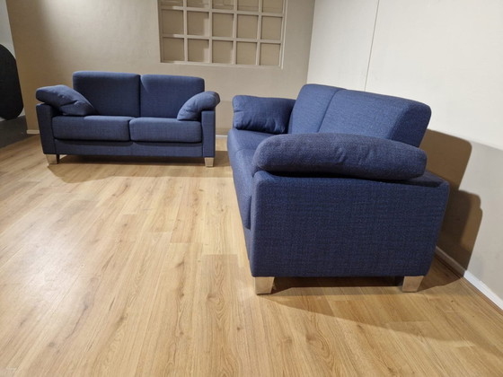 Image 1 of 2X De Sede Ds17 Sofas - Neuer Zustand - Blau - Stoff - Design