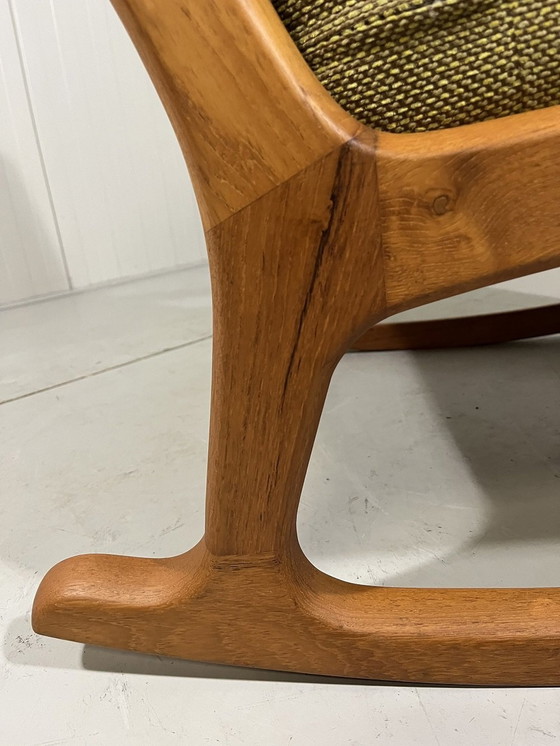 Image 1 of Ole Wanscher Schaukelstuhl Senator mit hoher Rückenlehne 1960'S