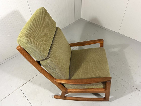 Image 1 of Ole Wanscher Schaukelstuhl Senator mit hoher Rückenlehne 1960'S