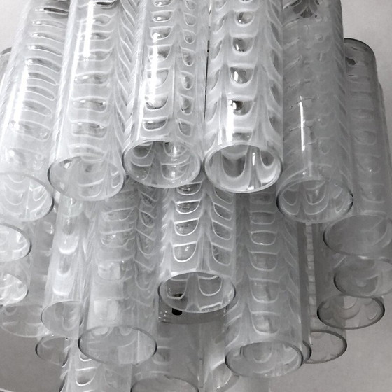 Image 1 of Vintage-Kronleuchter "Graffito" aus Muranoglas von Ercole Barovier, Italien 1960er Jahre